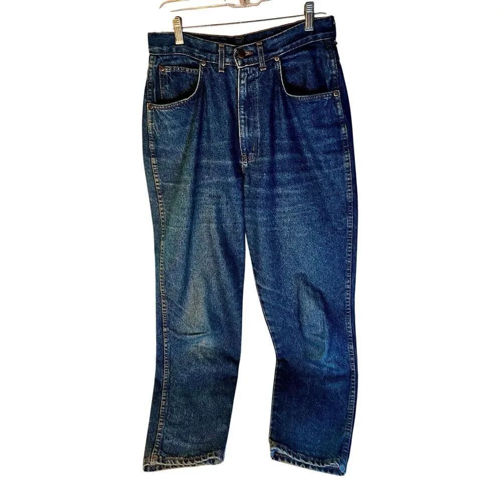 Vintage CHIC Jeans Women's Barrel Leg to Tapered Hem 100% Cotton USA No Size Tag